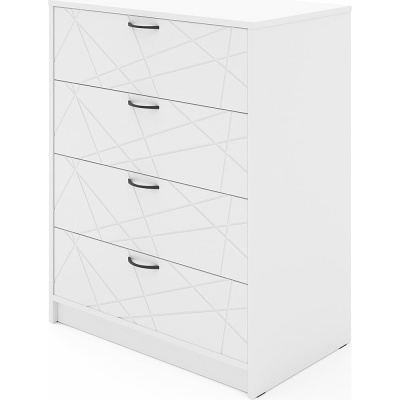 Комод ФЕЛИКС Салют 80 см, 4 ящика, белый ПК-ОБИ-КД80Х48Я4/ПЛ-В1-76