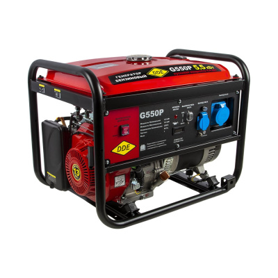 Бензиновый генератор DDE DDE G550P 1ф 5,0/5,5/9,4 кВт бак 25 л двигатель 13 лc