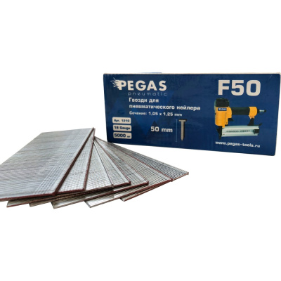 Отделочные гвозди Pegas pneumatic F50 50 мм, 5000 шт