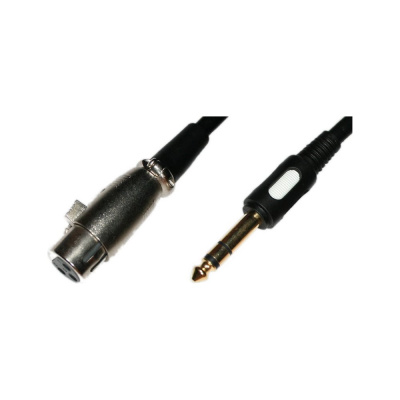 Переход XLR гнездо - 6.35мм штекер стерео Pro Legend позолоченные контакты с кабелем 0.3м
