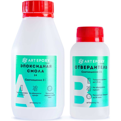 Быстросохнущая эпоксидная смола для творчества ArtEpoxy Quick 300 г ВИ-21621 широко