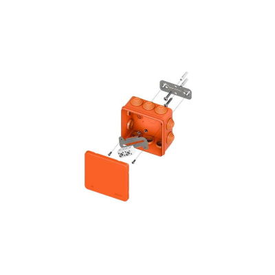 Коробка огнестойкая EKF E45, 100x100x50 мм, с клеммниками, 4 полюса, 0.5-4 мм2, IP55 HF