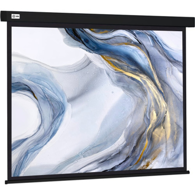 Экран Cactus Wallscreen CS-PSW-180X180-BK, 180x180 см, 1:1, настенно-потолочный, черный, PSW-180x180-BK
