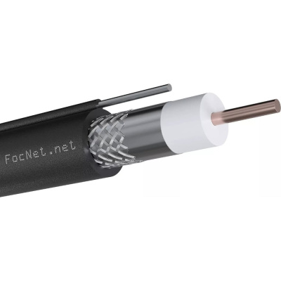 Кабель FocNet коаксиальный RG-11 IT cable, 75 Ом, CCS, РЕ с вынесенным тросом (305м)