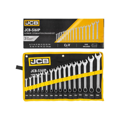 Набор комбинированных ключей от JCB состоит из 16 предметов и