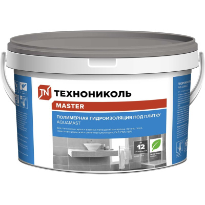 Гидроизоляция полимерная Технониколь AquaMast под плитку, 5 кг