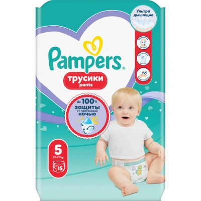 Подгузники-трусики PAMPERS Pants юниор (12-17 кг) 15шт