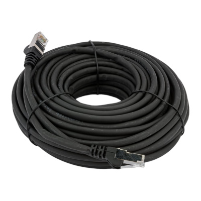 Патч-корд LANMASTER RJ45 - RJ45, 4 пары, FTP, категория 5е, 15 м, черный, LSZH