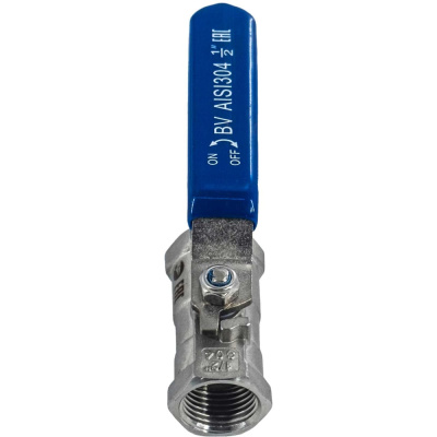 Кран шаровый NEWKEY муфтовый стандартнопроходной нержавеющий 1PC AISI304 DN15 1/2 PN64 NK-BMG15/4
