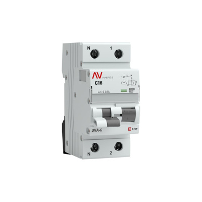 Дифференциальный автомат EKF AVERES DVA-6 rcbo6-1pn-16C-30-a-av