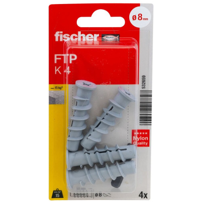 Турбо-дюбель для газобетона fischer FTP K4 4 шт.