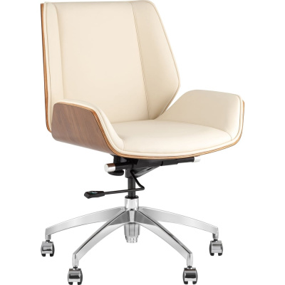 Кресло офисное Стул Груп TopChairs Crown SN, бежевый A312-A 8383-1 walnut back