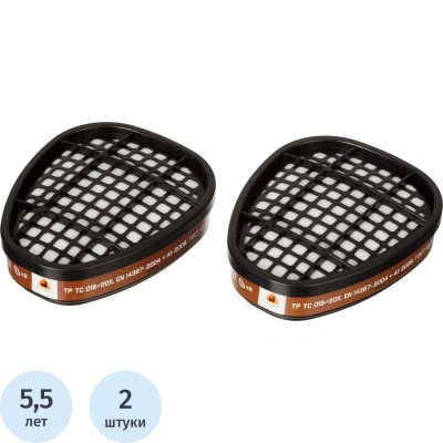 Фильтр противогазовый Jeta Safety6510 марк А1 орг газ 6510 2шт/уп