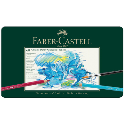 Карандаши акварельные художественные Faber-Castell "Albrecht Dürer", 60цв., метал. коробка
