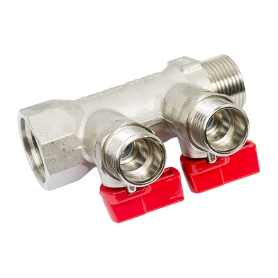 Коллектор с кранами (3/4"; 2 х 1/2") Valtec