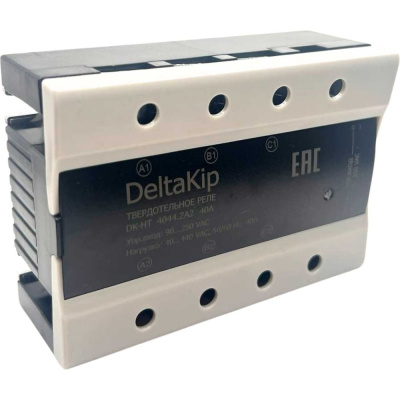 Трехфазное твердотельное реле для коммутации резистивной нагрузки DELTAKIP Delta-Kip DK3-4044.ZA2, 40А