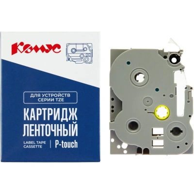 Картридж Комус TZE-455(Brother TZE-455 белый на красном,24мм/8м)