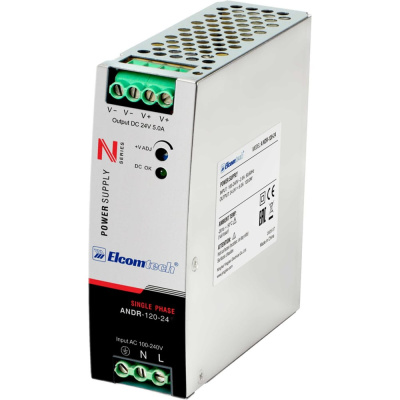 Блок питания ELCOMTECH A NDR-120-24 AC/DC на DIN рейку 120W 24V 5A Металл
