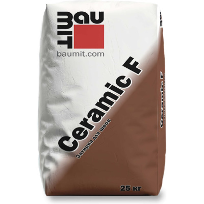 Затирка для швов полусухой консистенции Baumit Ceramic F, Антрацит, 25 кг Ceramic F, Антрацит, 25 кг (1613)