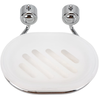 Подвесная мыльница Рыжий кот хромированный металл, пластик, крепление: шуруп B0922