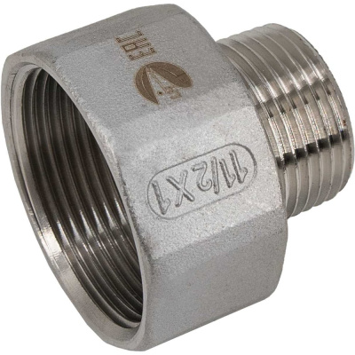 Футорка обратная нержавеющая NEWKEY AISI304 DN40 x DN25 (1 1/2 x 1), (CF8), PN16