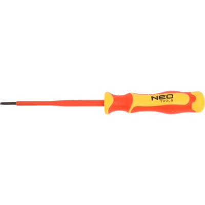 NEO Tools Отвертка шлицевая 0.6 x 3 x 100 mm 1000 В 04-131 сертифицирована для работы под напряжением до 1000 В