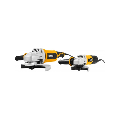 Набор машин углошлифовальных электрических JCB — мощное сочетание двух угловых шлифовальных машин диаметром 115 мм и