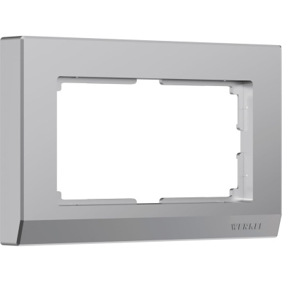 Рамка для двойной розетки WERKEL W0081806 Stark серебряный