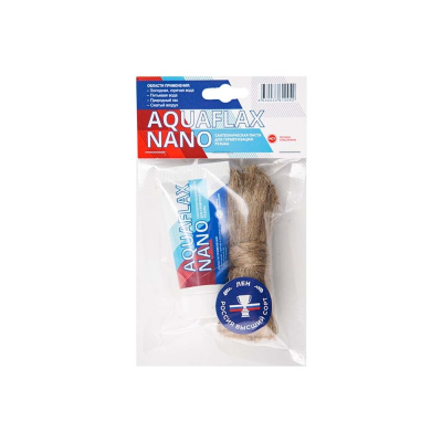 Уплотнительная паста 30 грамм, тюбик + 15 грамм лён Aquaflax nano СантехМастер