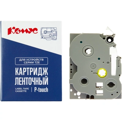 Картридж Комус TZE-631SP (Brother TZE-631SP черный на желтом,12мм/4м)