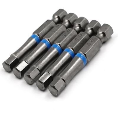 Бита торсионная КF 9990 HEX H5, 50 мм, намагниченная, 5 шт KREPFIELD 9990БИТАELNARHEXH5х50-5
