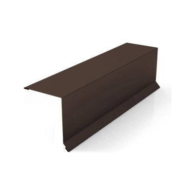 Планка торцевая МЕТАЛЛИК и КО 95x120x2000; Оц 0.40 (RAL 8017) в пленке