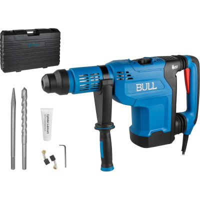 Перфоратор BULL BH 5001 в чем. 1500Вт, 5-15Дж, 50мм, 2 реж. + 1 зуб., 1 сверло, SDS-max, рег. об.