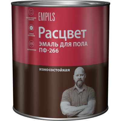 Эмаль для пола Расцвет терракотовая, 1.9 кг