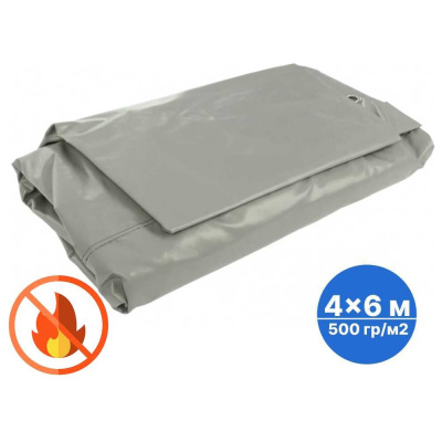 Тент ПВХ негорючий без утеплителя Sebmet 4x6 м (500-550 г/м.кв), (24 м²)