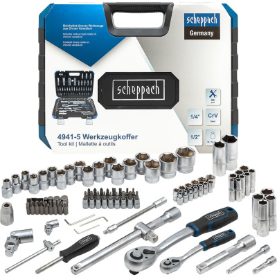 Набор инструментов Scheppach 1/4", 1/2", 94 предмета