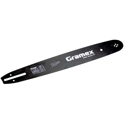 Шина для цепи Gramex 14", шаг цепи 3/8" LP 52, 53 звена (1/20)