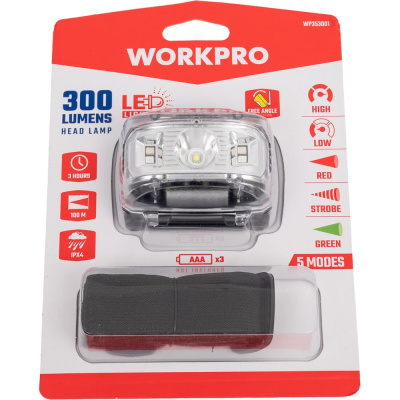 Налобный светодиодный фонарь WORKPRO