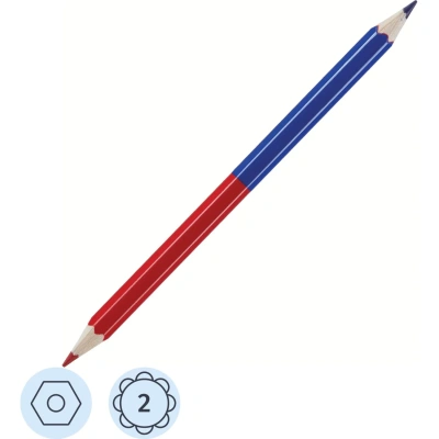 Карандаши цветные 2цв 6-гран Koh-I-Noor 3423