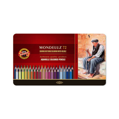 Карандаши акварельные цвет. KOH-I-NOOR MonduluzOldMan 72цв/наб 3727072001PL