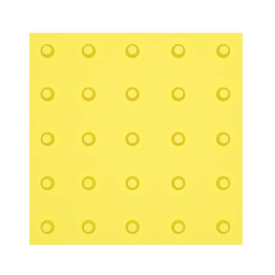 Тактильная плитка ТЕХНОЛОГИЯ 300x300x20 конусные рифы в линейном порядке, композит, желтая 00-00007120