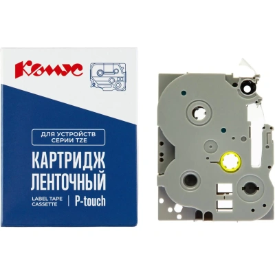 Картридж Комус TZE-755(Brother TZE-755 белый на зеленом,24мм/8м)
