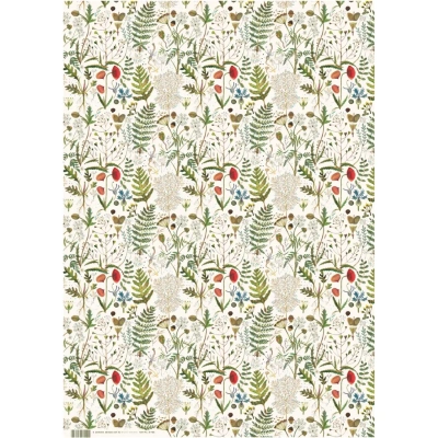 Бумага упаковочная FLORA.ЛУГОВЫЕ ТРАВЫ, 50 х 70 см (4 листа) 2-794/01