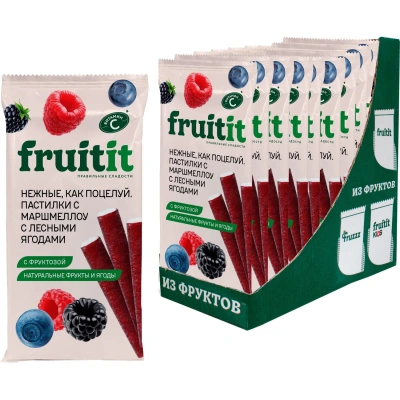 Пастила FRUIT IT пастилки с маршмеллоу лесные ягоды 3+, 55гх10шт/уп