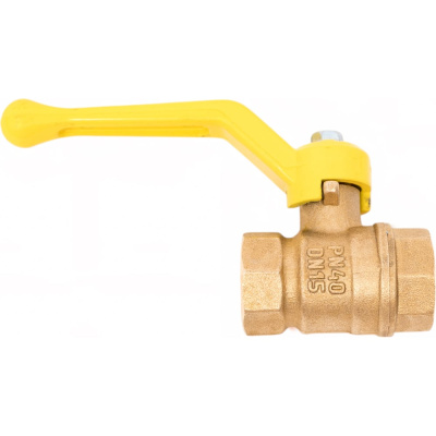 Шаровой кран Valfex N/P59 БИРКА для газа 1/2 ВР/ВР ручка-рычаг, латунный никелированный 11Б27фтМ (96/24)