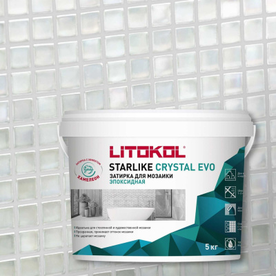 Эпоксидный состав для укладки и затирки мозаики LITOKOL STARLIKE EVO S.700 CRYSTAL