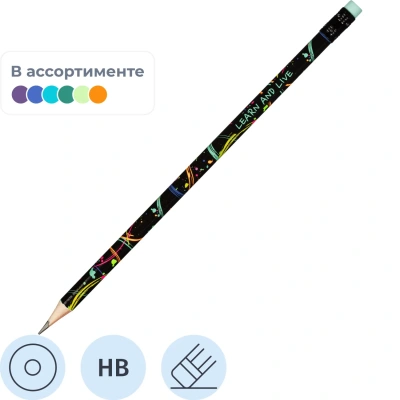 Карандаш Ч/Г Deli, Ennovation texture,кругл,2.2мм, ластик, EC045-HB