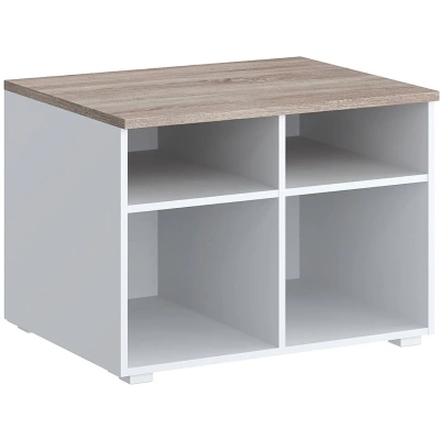 Тумба для оргтех. Комус Мебель К-Loft 241T004 786х616х568 дуб сон.темн/бел