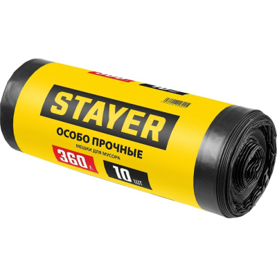 Строительные мусорные мешки STAYER Heavy Duty 360 л, 10 шт