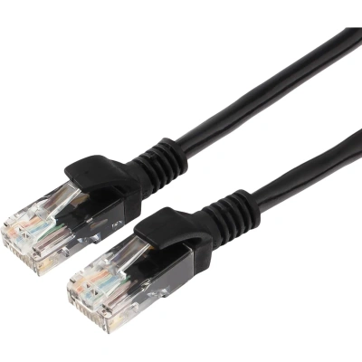 Патч-корд UTP Cablexpert PP12-0.5M/BK кат.5e, 0.5м, черный